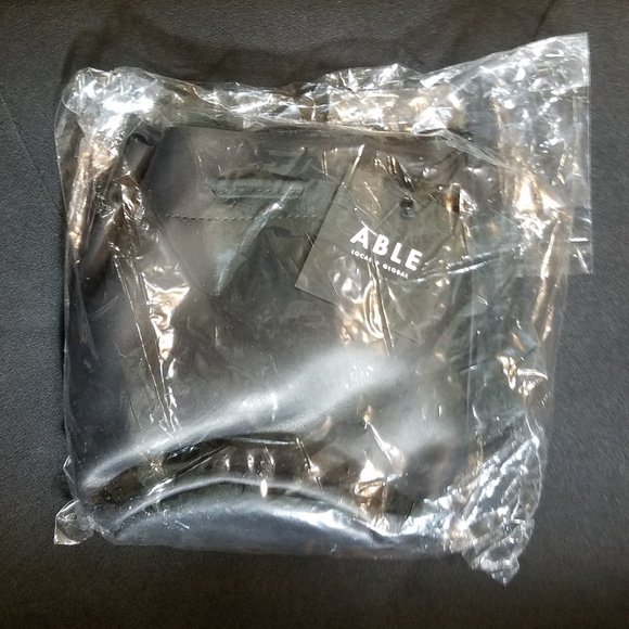 Able Bucket Purse - Tassel Black Leather Ethical Fair Trade Mod Twee Festival - Picture 15 of 15